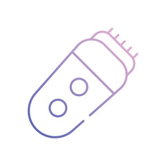 Beard Trimmer vector icon stock illustration