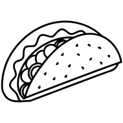 Taco on a White Background