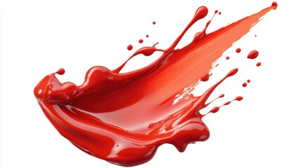 vertical red paint splatter png, vector, white background