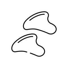 Gua Sha Tool vector icon stock illustration