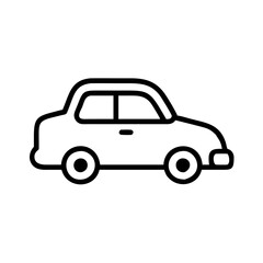 Fototapeta premium a sleek outline of a modern car, simple and clean, vector illustration