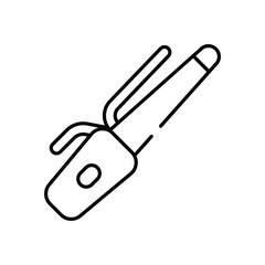 Curling Iron vector icon stock illustration