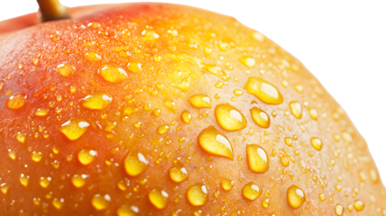 Closeup of Water Droplets on a Juicy Fruit Skin