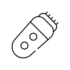 Beard Trimmer vector icon stock illustration