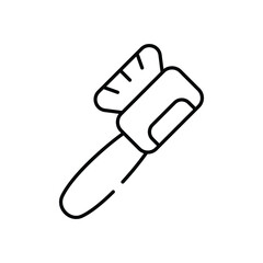 Body Scrub Brush vector icon stock illustration