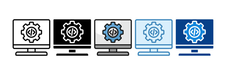 Program Icon Set Multiple Style Collection