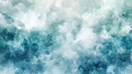 Fototapeta premium Abstract Watercolor Background With Teal And Blue Brushstrokes