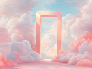 Celestial Gateway: Dreamy Cloudscape.