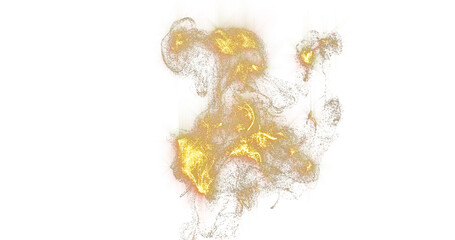Gold smoke on transparent background. Golden magic glittering smoke. PNG © Ron Dale