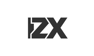 IZX logo design template with strong and modern bold text. Initial based vector logotype featuring simple and minimal typography. Trendy company identity.