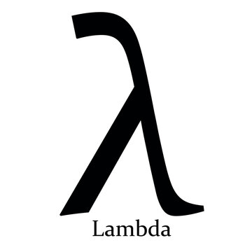 Lambda Greek alphabet symbol Beta vector illustration