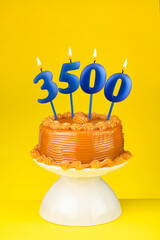 Candle number 3500 - Number of followers or likes.