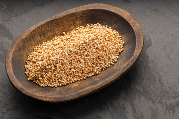 Organic amaranth seeds in the bowl - Amaranthus