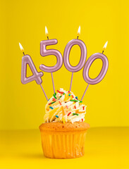 Number of followers or likes - Candle number 4500