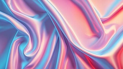 Iridescent fabric, flowing, smooth, pastel colors, abstract background