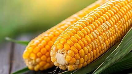 Fresh Yellow Corn Closeup
