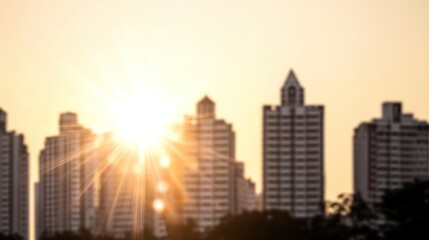 Fototapeta premium City Sunrise Blur