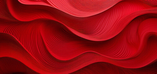 Red abstract paper carved background. Paper art style of nature concept design. Background, abstract red wallpaper background, abstract smooth waves pattern background.