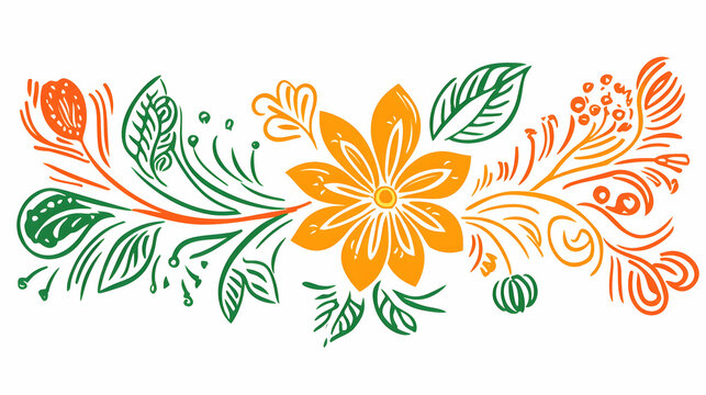 Autumn floral design, leaves and flower arrangement, white background, fall decoration, website header