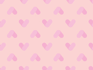 Cute, nice, lovely pastel pink hearts. Love, romantic, feelings,  St. Valentine's day. Seamless vector pattern for design and decoration. 