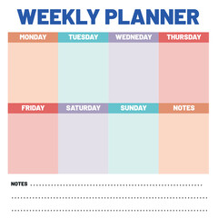 Weekly Planner Template Concept