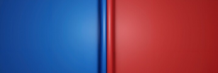 Obraz premium Abstract texture of blue and red rolled papers with smooth surfaces showcasing vibrant colors, creative concept of graphic design or stationery