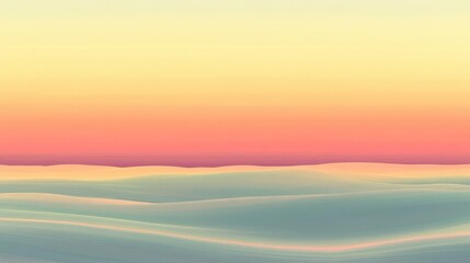 Obraz premium Pastel Sunset Over Calm Ocean Waters and Seascape View with Soft Color Palette Design and Art Illustration Background For Minimal Graphic Design Of Evening Landscape And Ocean Seascape Scene With
