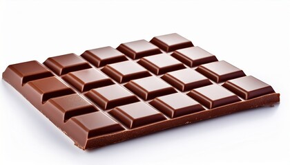 Chocolate bar with smooth texture arranged in an appetizing grid pattern