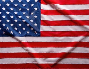 Obraz premium Stars and stripes waving proudly in the sunlight