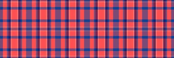 Vibrant coral and blue plaid pattern.  Perfect for textile designs, website backgrounds, or fashion projects.