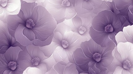 Soft Focus Purple And White Flower Backgrounds And Textures With Floral Patterns And Illustrations For Wallpapers And Posters. Floral Background With Soft Focus Flowers And Elegant Blooms. Delicate