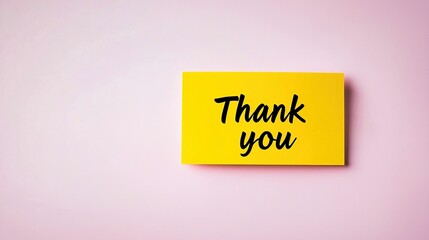 Yellow thank you note