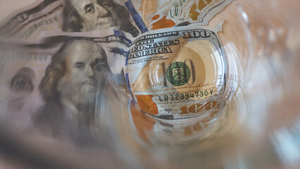 USA 100 dollar bills money american dollars new crisp 