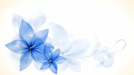 Obraz premium Blue floral design, elegant background, wedding invitation, website header