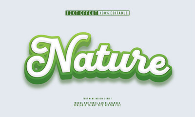 Editable 3D nature-themed text effect template with lush, green aesthetics. Ideal for eco-friendly designs and environmental campaigns.