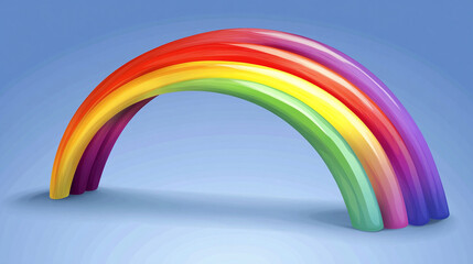 Obraz premium rainbow on a blue background