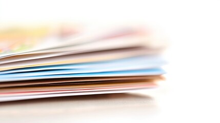 Colorful papers stacked