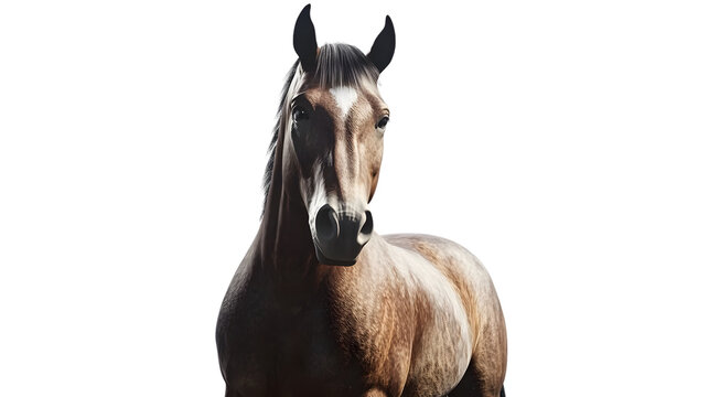 Elegant Horse Portrait with Detailed Features and Expressive Eyes - Powered by Adobe