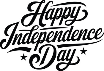 Happy Independence Day Vector Typography Design