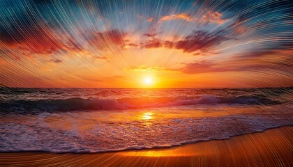 Fototapeta premium abstract colorful background sunset on the beach holiday greeting card