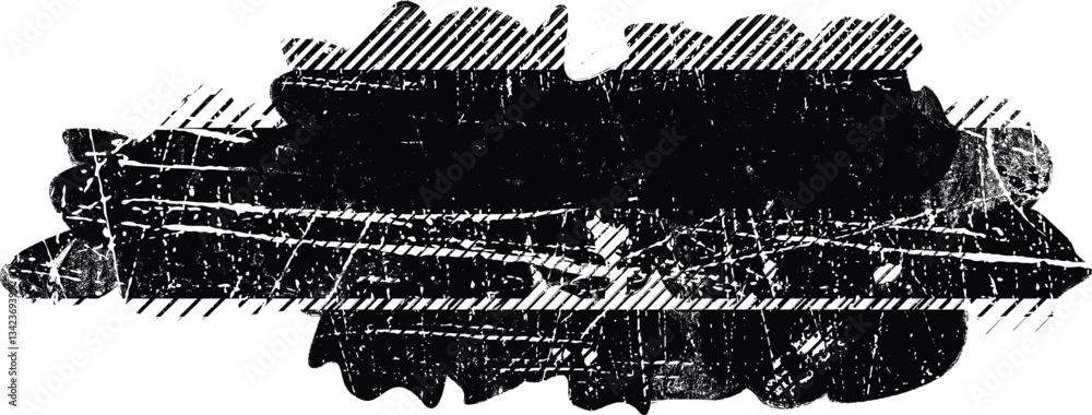Aufkleber Grunge textured banner with rough edges. Halftone dots texture. Overlay grunge texture . Simply place texture over any object to create grunge effect . Banner with scratched surface for your design. 