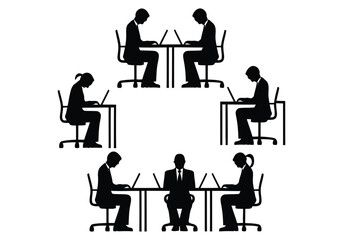 Team Collaboration Meeting: People Working Together in Office Space