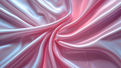 Obraz premium Soft, flowing pink silk fabric with subtle color gradients and elegant draping