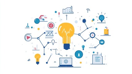 Innovative Idea Generation: A Visual Representation of Brainstorming and Strategic Planning