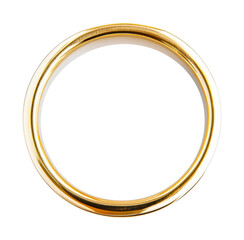 Elegant gold ring with simple design, cut out