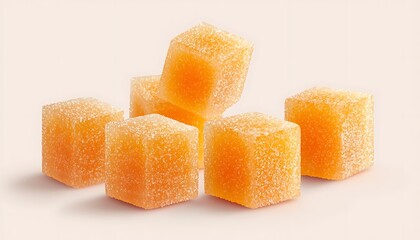 Juicy Orange Cubes for Sweet Treats, Studio Shot.