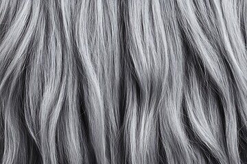 Naklejka premium Gray Hair Texture Close-up.