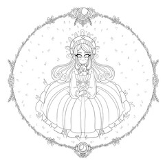 mandala coloring page  princess