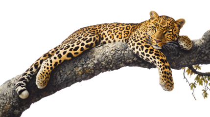 Leopard resting on a branch wildlife photography big cat