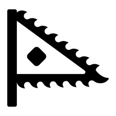 Flag glyph icon representing Dragon Boat Festival racing teams and banners